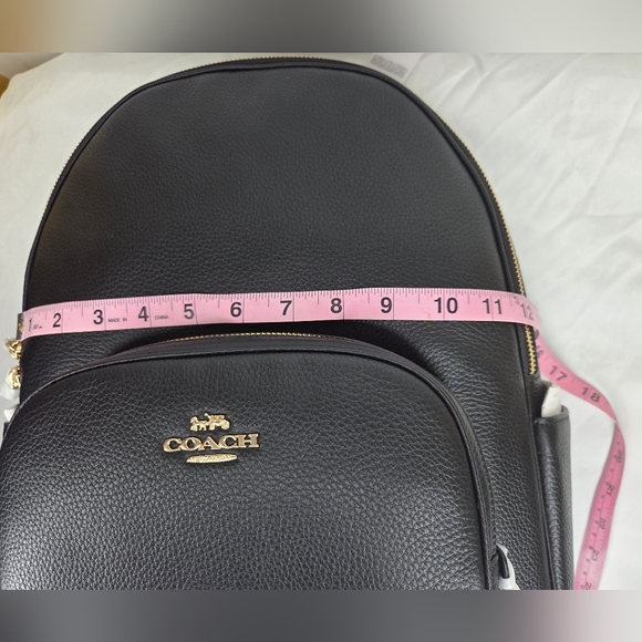 NWT Coach Black Leather Court Backpack In Large - Picture 14 of 16